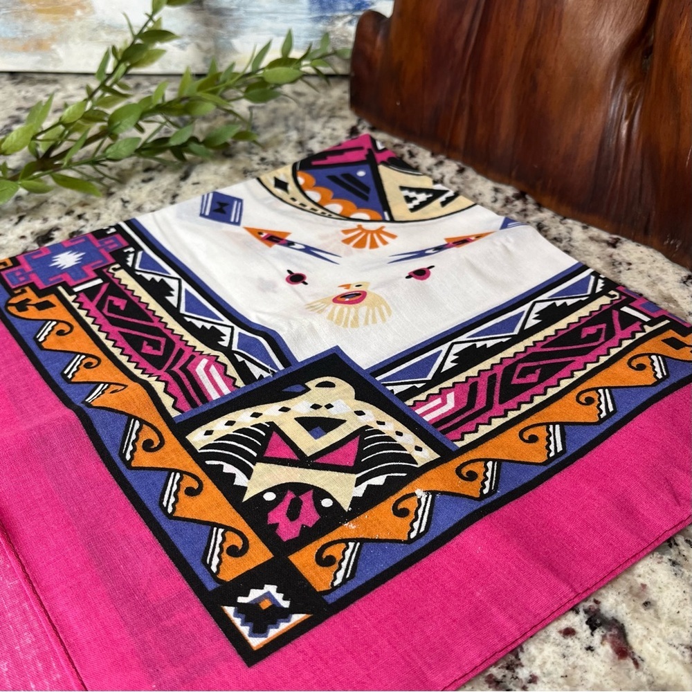 🩷🤍 Vintage Wamcraft Cotton Bandana (1 of 2)